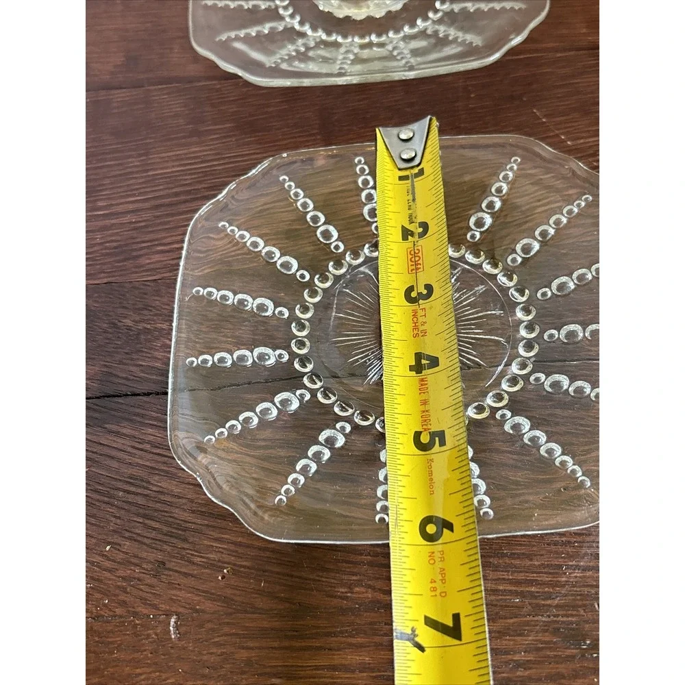 VTG Federal Glass Teacup, Saucer And Desert Plate‎ Columbia 1940s Depression 2